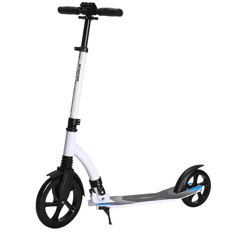 New Color Kick Kids Scooter PU Large Wheels Dual Brake Foldable Adult City Scooter