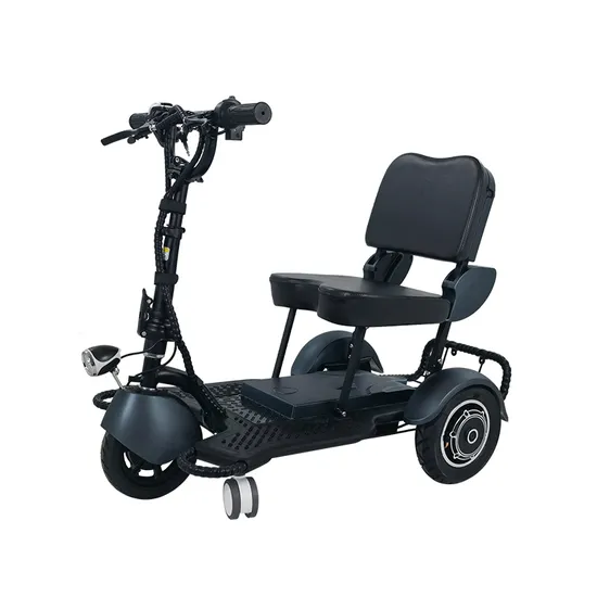 Scooter elettrico a tre ruote per disabili leggero e facile da piegare, economico, con tre ruote per un comodo trasporto
